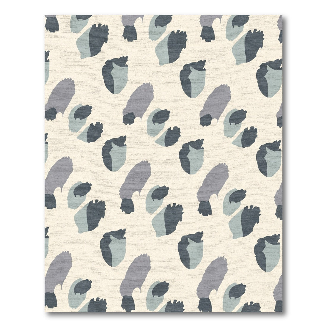 Abstract Gray Leopard Spots Rug