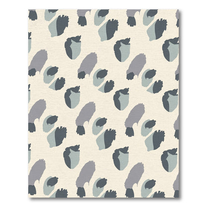 Abstract Gray Leopard Spots Rug