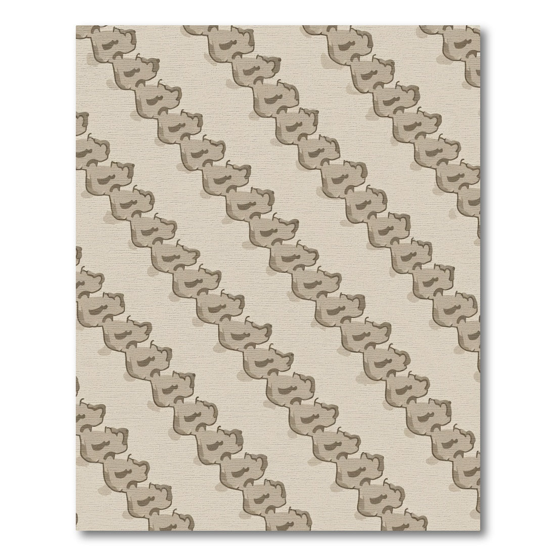 Neutral Taupe Abstract Cloud Formation Rug