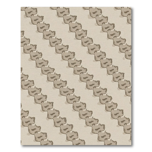 Neutral Taupe Abstract Cloud Formation Rug