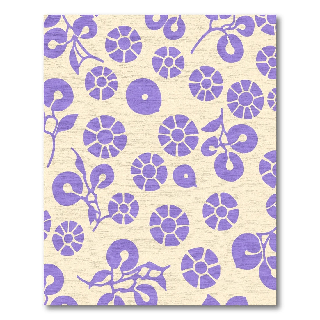 Delicate Lavender Floral Clusters Rug
