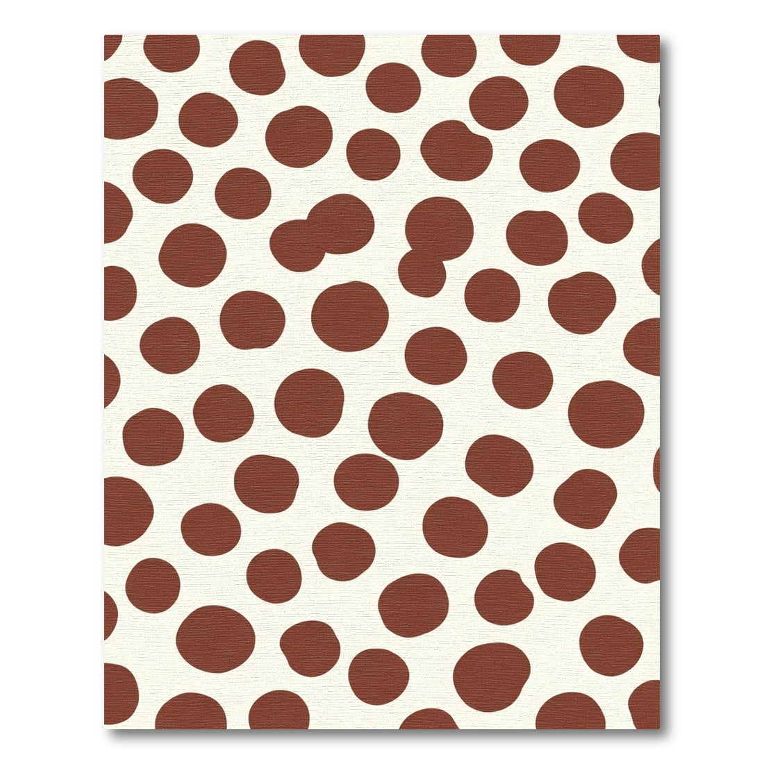 Brown Circles Cream Background Rug
