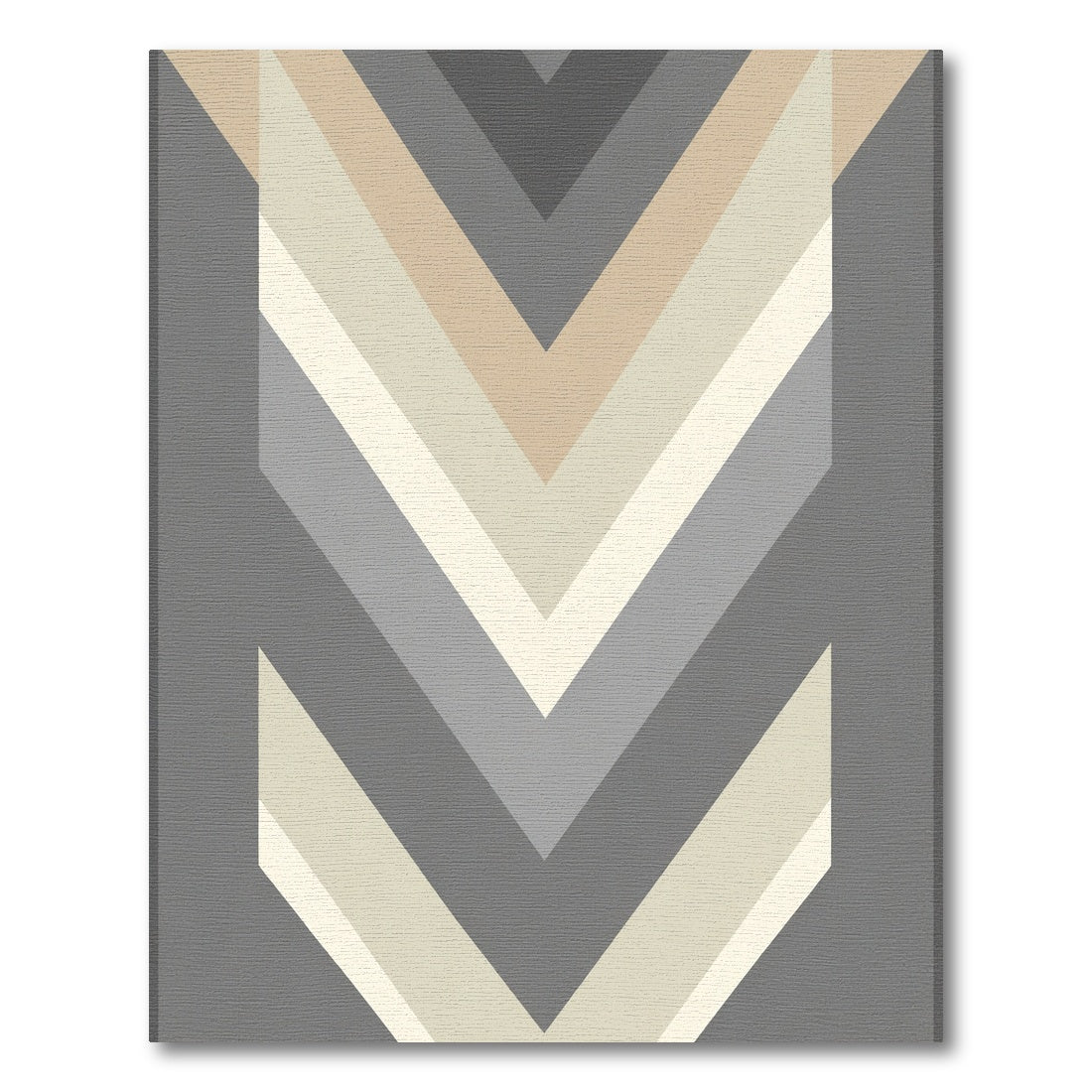 Chevron Stripes Neutral Tone Area Rug