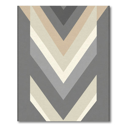 Chevron Stripes Neutral Tone Area Rug