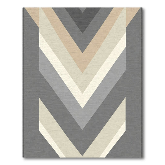 Chevron Stripes Neutral Tone Area Rug