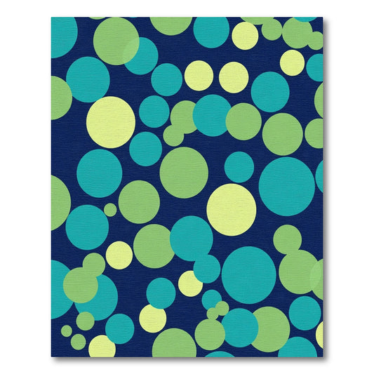 Teal Lime Bubble Cluster Rug