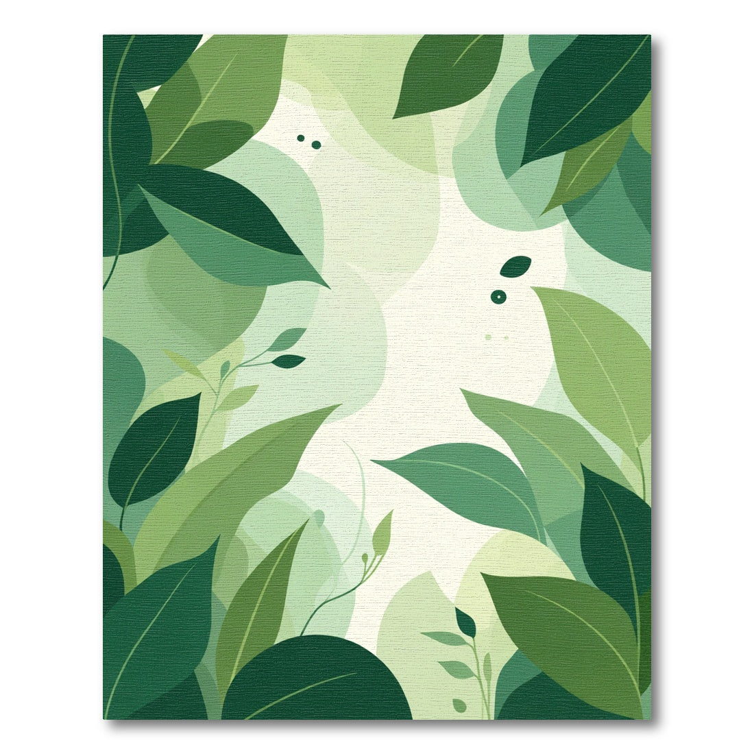 Verdant Leaf Overlap Botanical Blend Rug