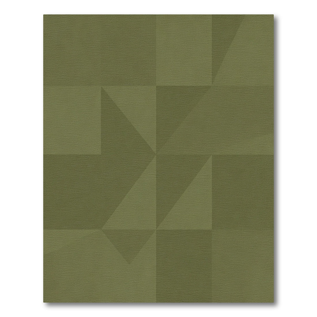 Olive Geometric Diamond Shard Rug