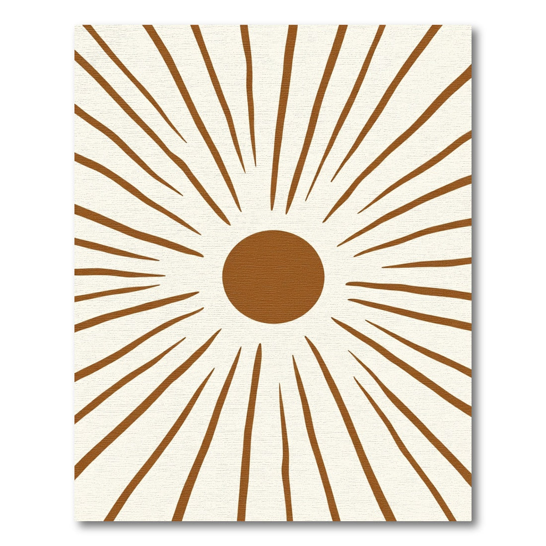 Earthy Sunburst Radiating Lines Rug