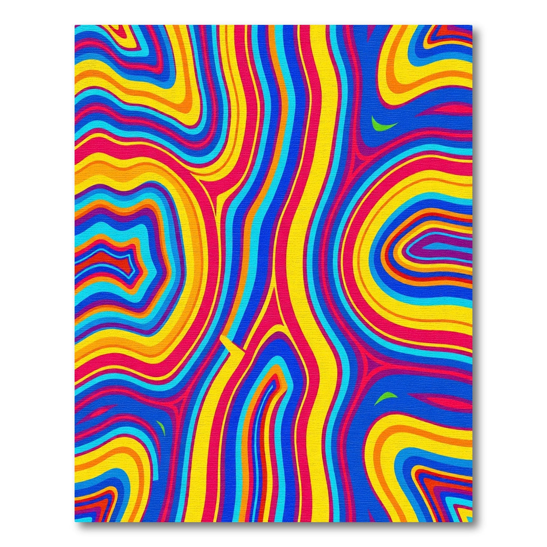Vibrant Wavy Stripe Ambiance Rug