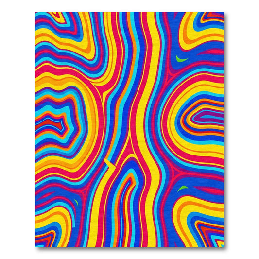 Vibrant Wavy Stripe Ambiance Rug