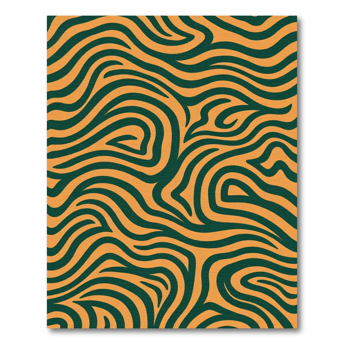 Bold Orange Teal Organic Swirl Rug