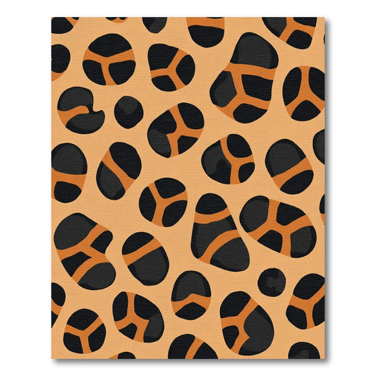 Orange and Black Abstract Spots Rug