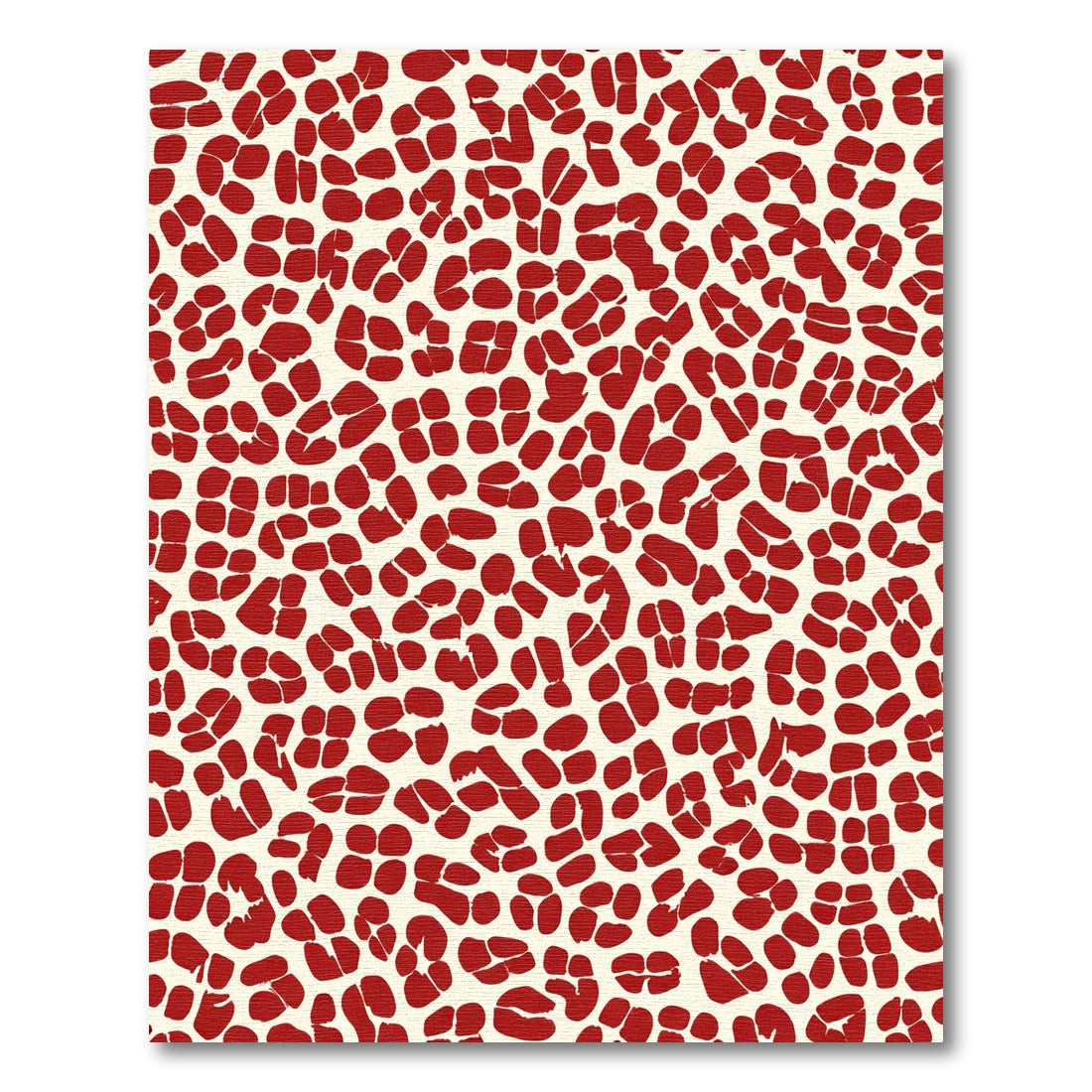 Crimson Spotted Organic Shape Rug