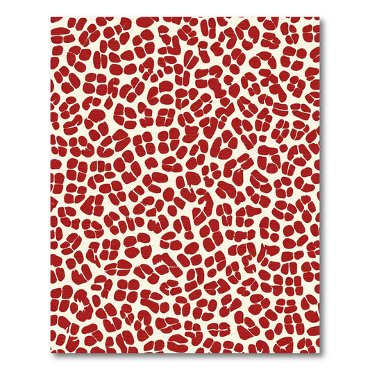 Crimson Spotted Organic Shape Rug