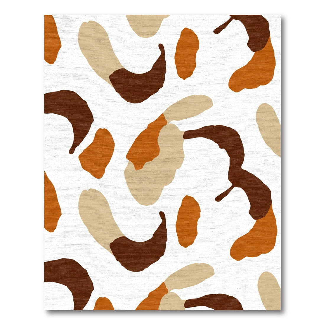 Abstract Terracotta Brown Spatter Rug