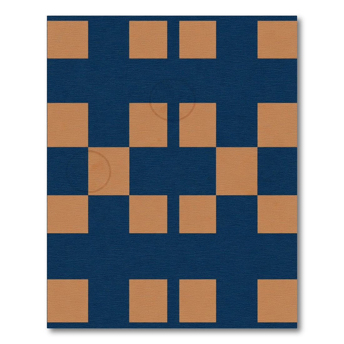 Modern Tan Square Checkered Rug