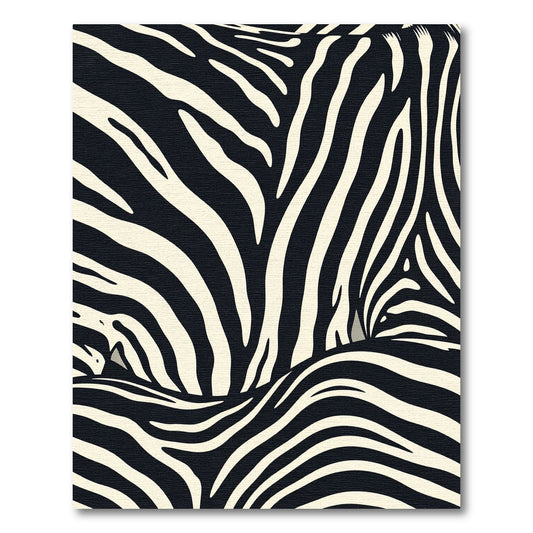 Cream Black Zebra Stripes Abstract Rug