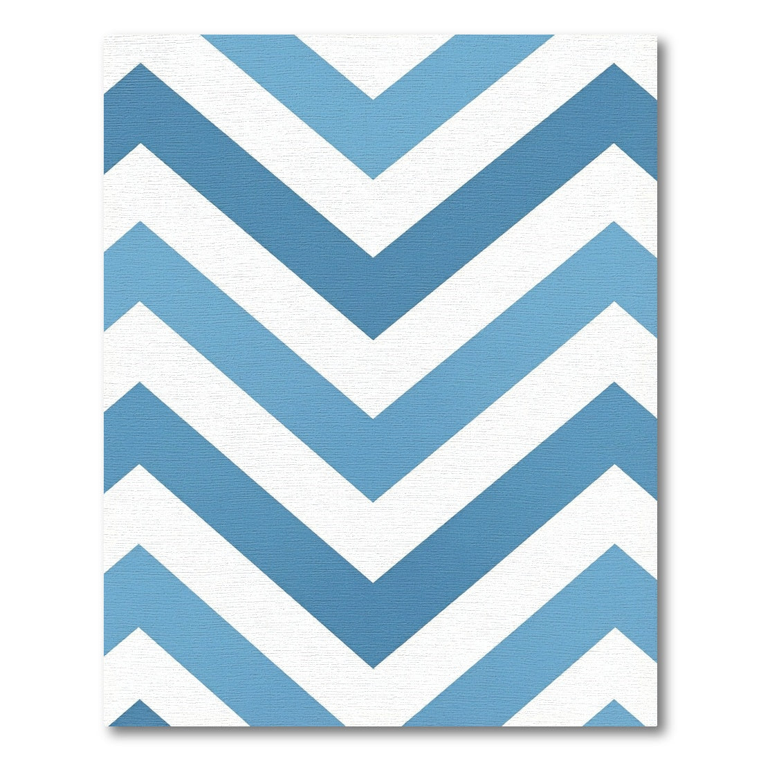 Modern Blue Chevron Geometric Chevron Rug