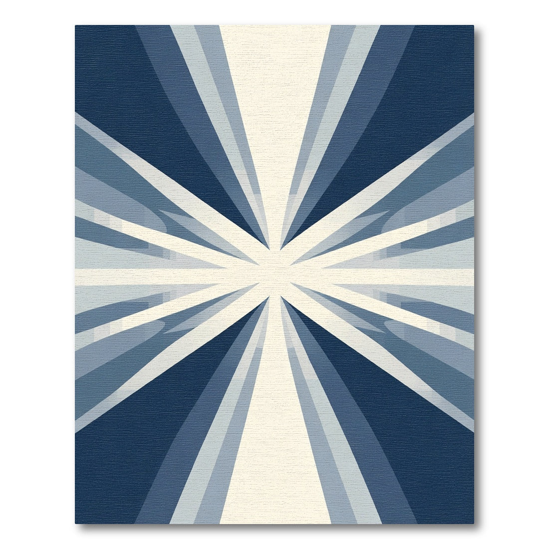 Radiant Deep Blue Sunburst Rug