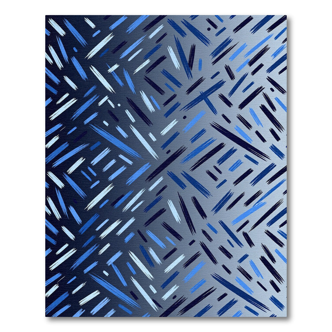 Abstract Blue Stroke Scatter Rug
