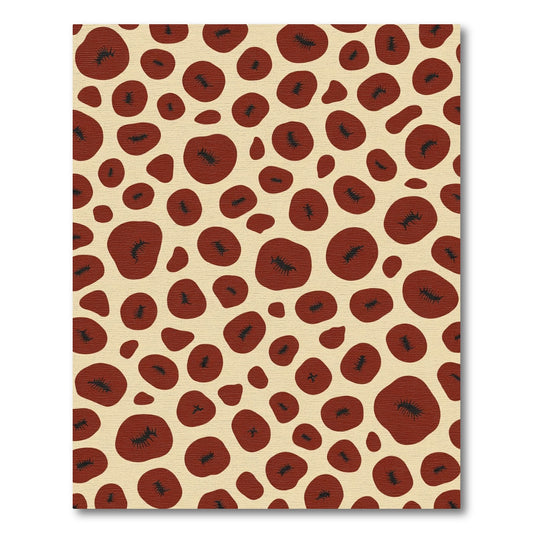Crimson Pods Scattered Organic Composition Rug