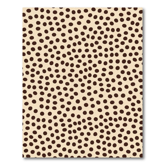 Creamy Beige Polka Dot Circles Rug