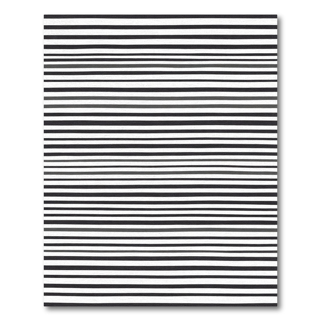 Monochromatic Horizontal Stripe Line Art Rug