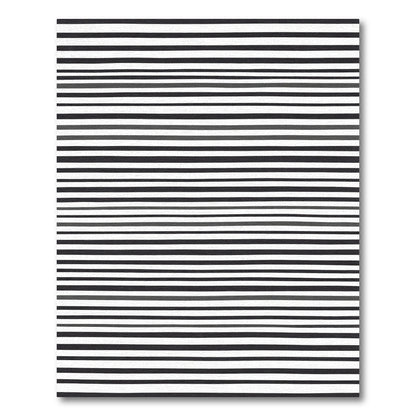 Monochromatic Horizontal Stripe Line Art Rug