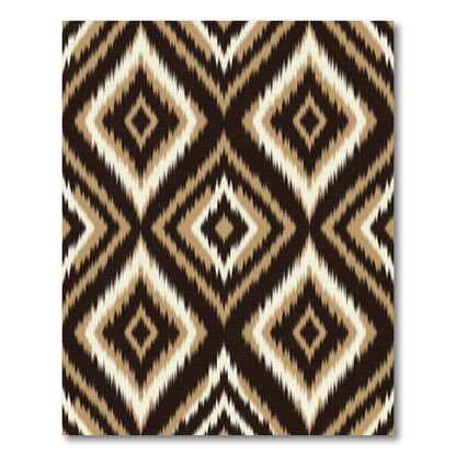 Earthy Diamond Zigzag Ikat Rug