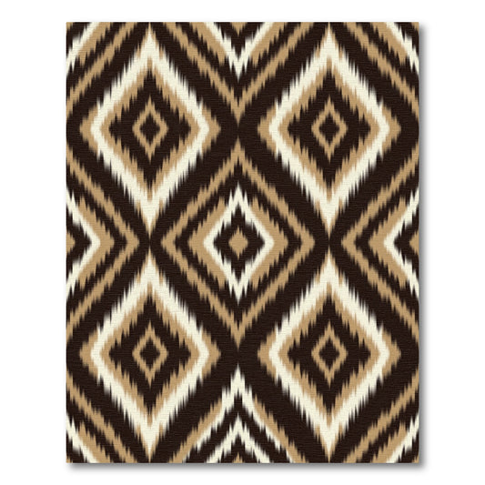 Earthy Diamond Zigzag Ikat Rug