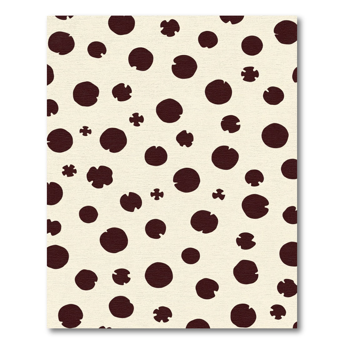 Cream Black Random Dot Scatter Rug