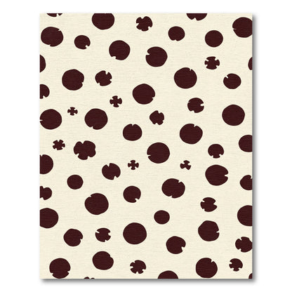 Cream Black Random Dot Scatter Rug