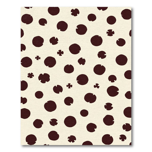 Cream Black Random Dot Scatter Rug