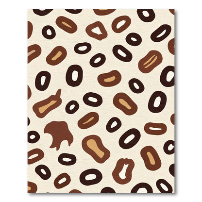 Brown Abstract Spots Organic Rug