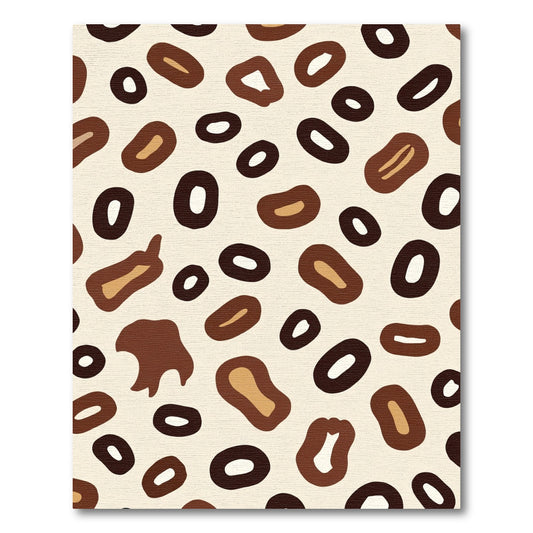 Brown Abstract Spots Organic Rug